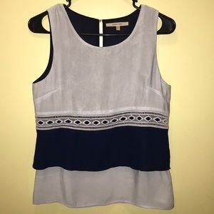 41 Hawthorn Blue/White Sleeveless Shirt Sz. XS